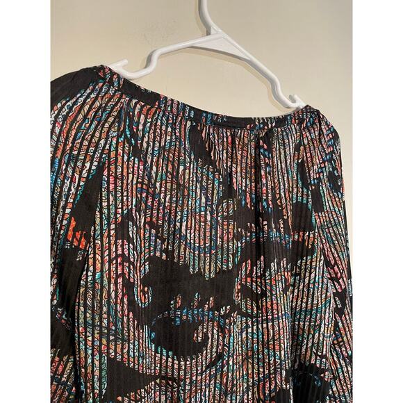 Maeve Anthropologie Madeira‎ Burnout Satin Printed Blouse - Picture 7 of 12